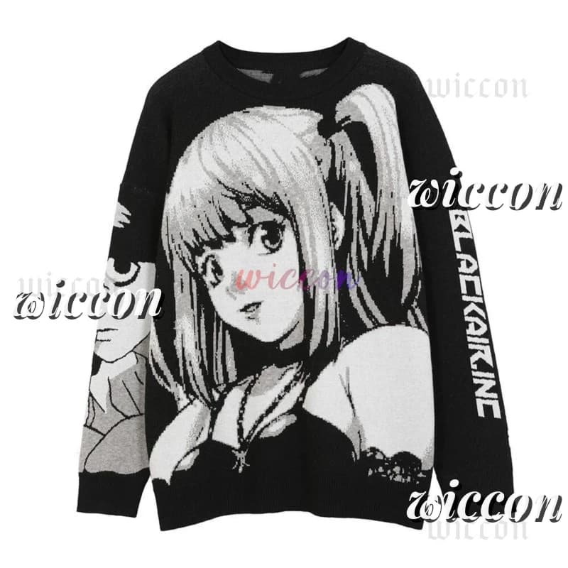 Anime Death & Note Misa Amane Costume Cosplay Top Felpa con cappuccio Harajuku Streetwear Felpa pullover oversize Felpe con cappuccio da donna