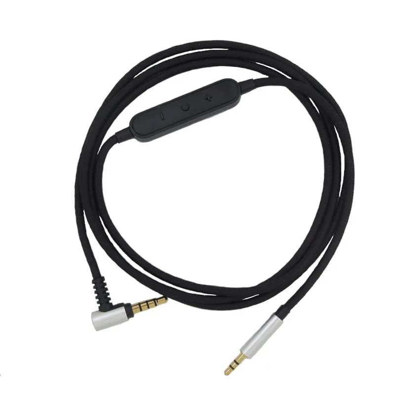 Cavo audio a strisce per cuffie da gioco da 120 cm con microfono per BOSE QC25 35 OE2 AKG Y45 Y50 Y40