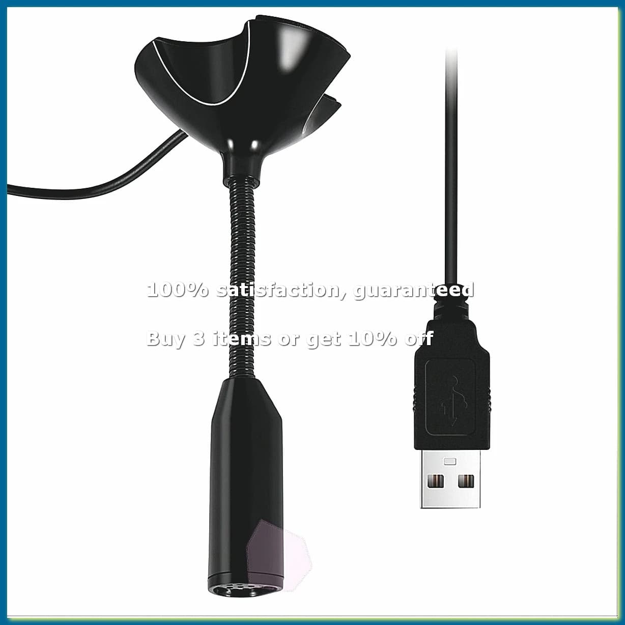 USB Microphone Web Flexible Noise Canceling Mic For PC Computer Laptop Stand
