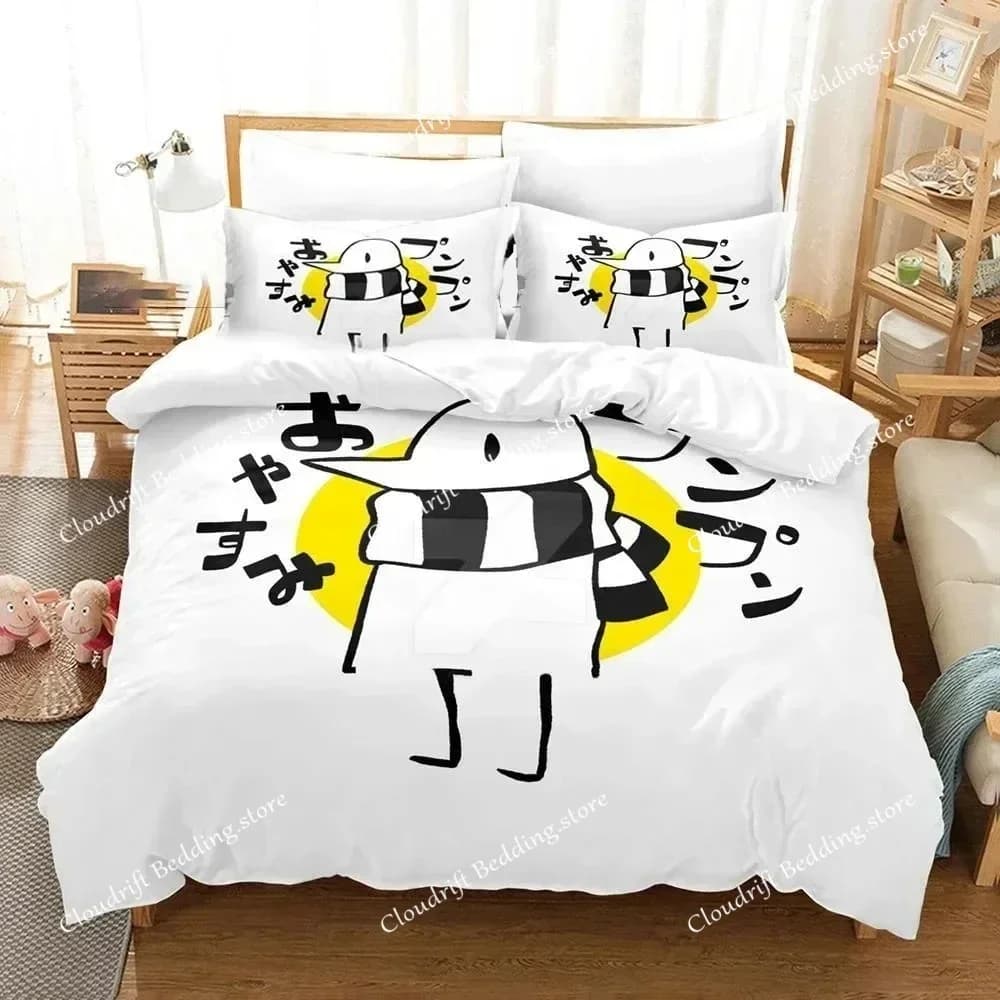 New 3d Print Anime Goodnight Punpun Bedding Set Boys Girls Twin Queen Size Duvet Cover Pillowcase Bed Kids Adult Home Textiles02