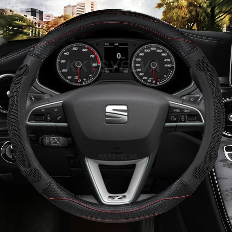 Microfiber 38cm Anti-slip seat cover Tarraco Arona Ateca Ibiza Toledo Mii Leon Arosa Exeo ST FR
