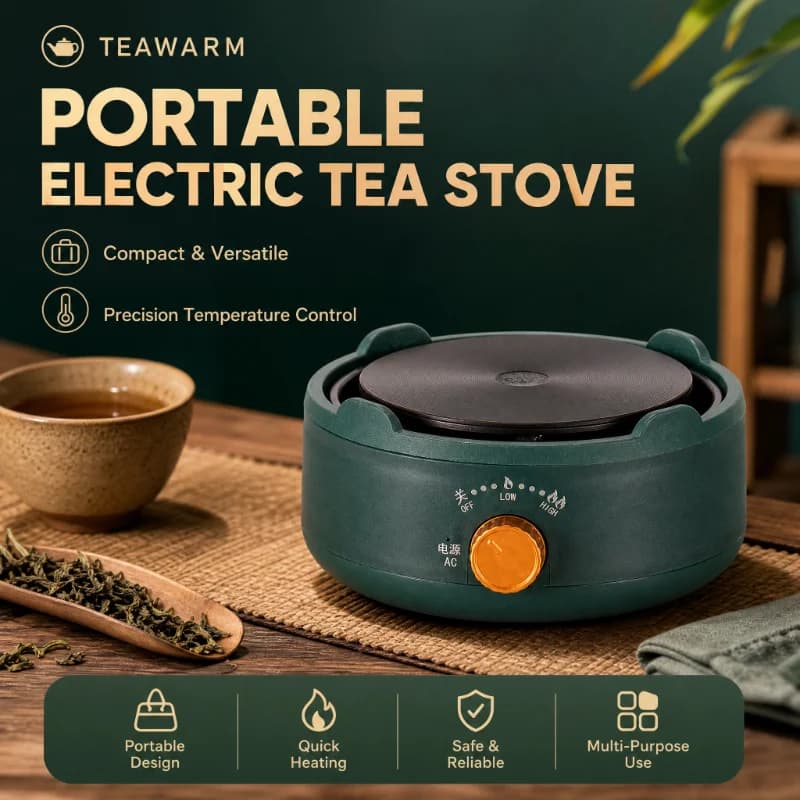 Mini Electric Hot Plate Multifunctional Coffee Tea Heater Stove for Moka Pot Adjustable Temperature