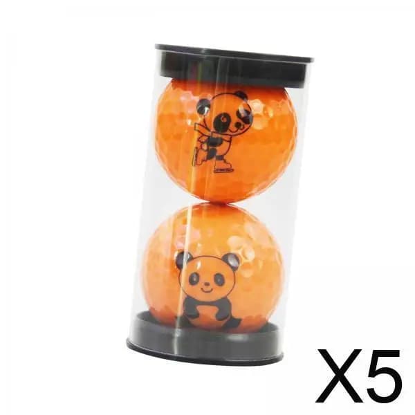 5x 2 Palline da Golf a Forma di Panda, Palline da Allenamento Morbide e Resistenti per Camera da Letto, Ufficio, Soggiorno, Principianti