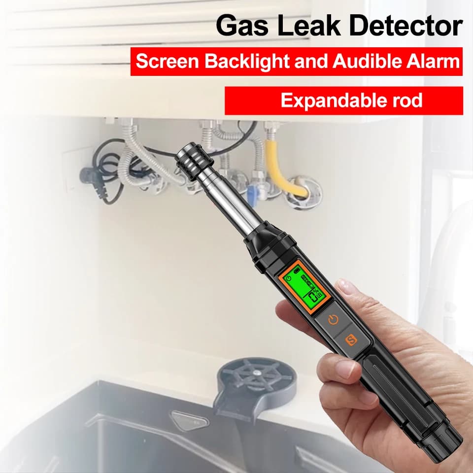 Aicevoos Display digitale ricaricabile Rilevatore di perdite di gas combustibili Allarme gas Tester di gas naturale Metano per tutti i gas infiammabili
