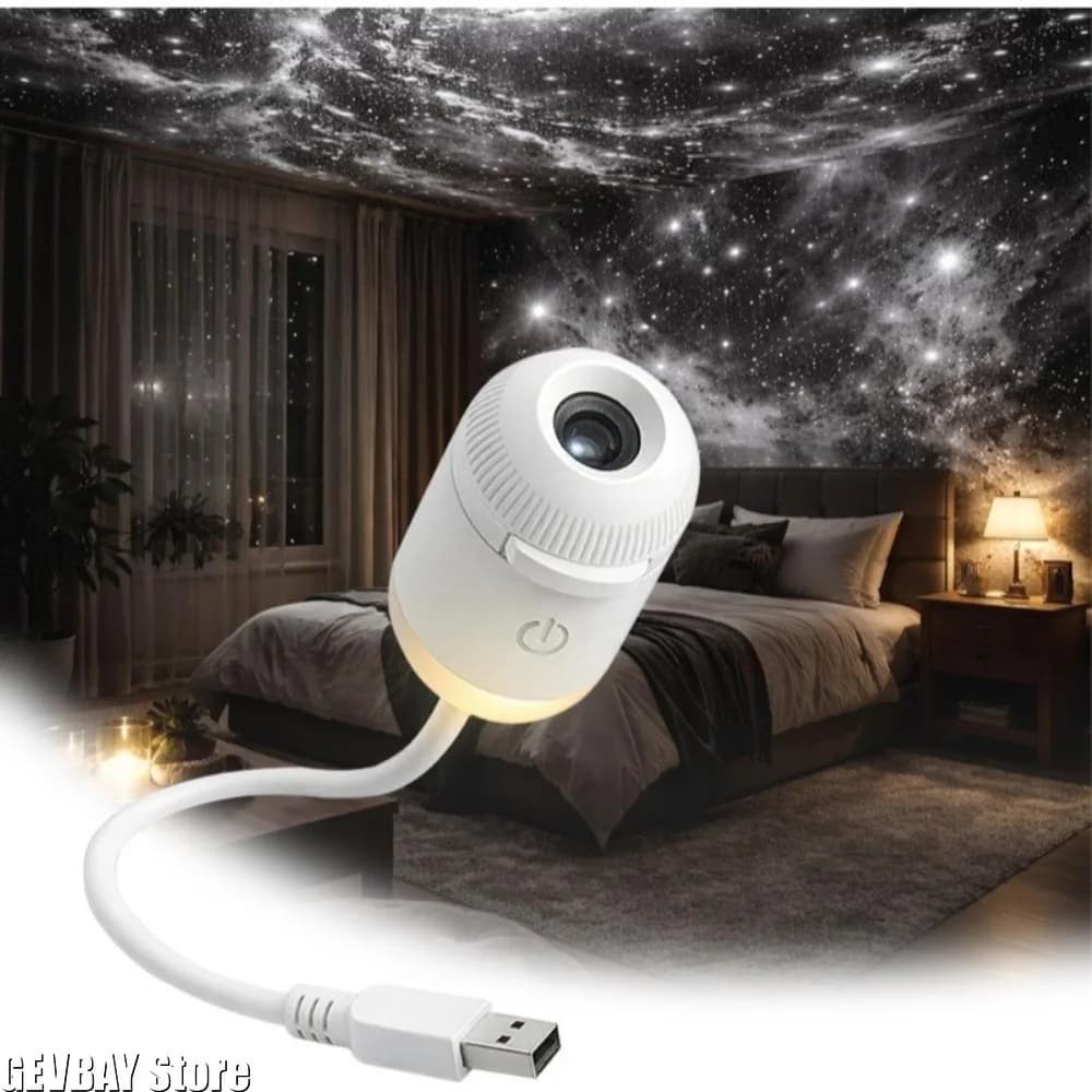 Proiettore di Stelle Mini 2 in 1 Dimmerabile, Luce Notturna con Controllo Touch, Lampada LED Galassia per Camera da Letto, Decorazione per Stanza dei Bambini, Regalo per Amici