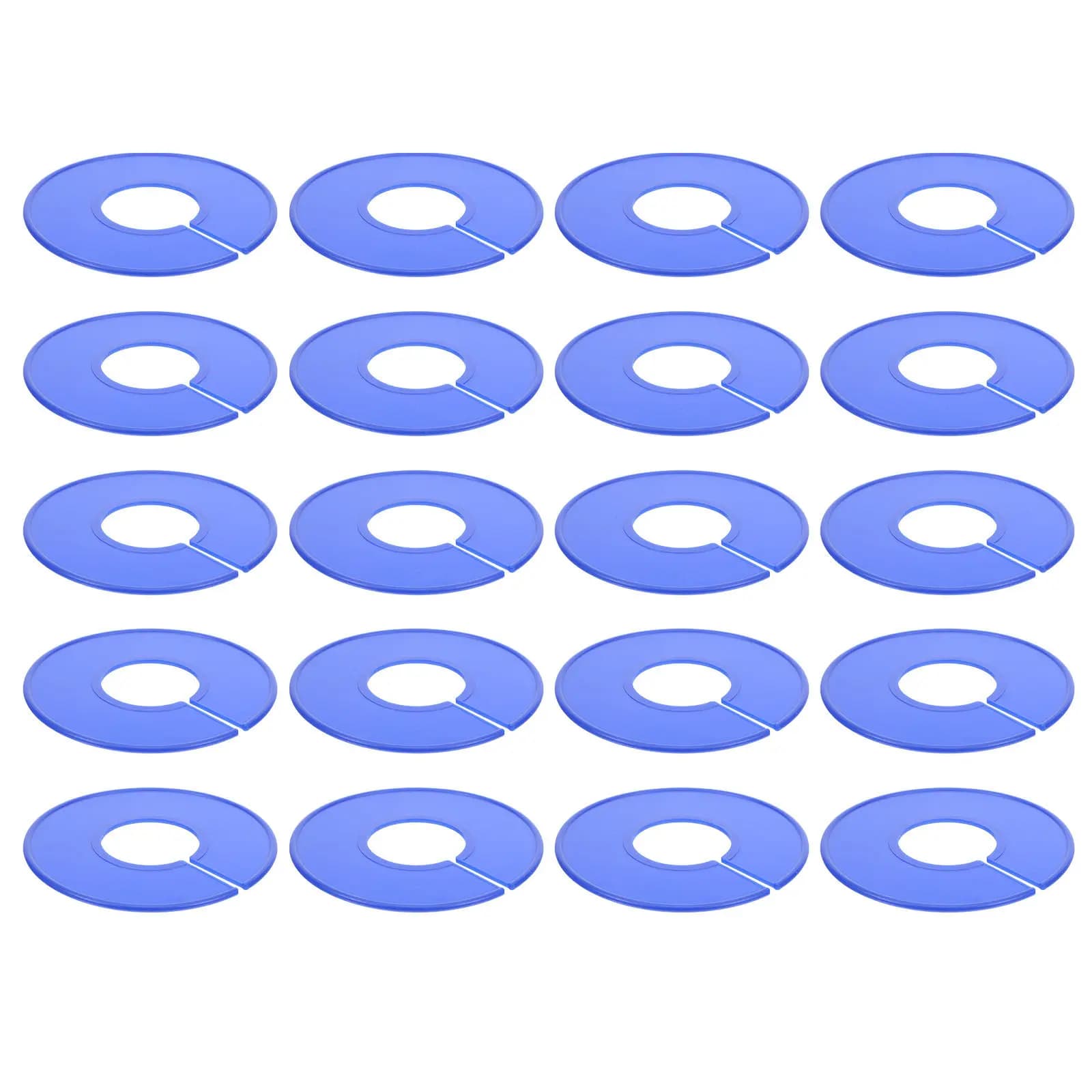 20Pcs Plastic Round Clothes Size Dividers Closet Hanger Rod Wardrobe Organizer Hanging Rack Divider Clothing Separators
