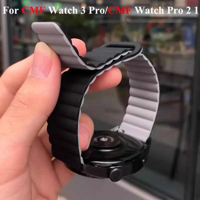 Cinturino magnetico in silicone da 22 mm per CMF di Nothing Watch Pro 2 Smartwatch cinturino sportivo per CMF Watch 3 Pro/CMF Pro braccialetto Correa