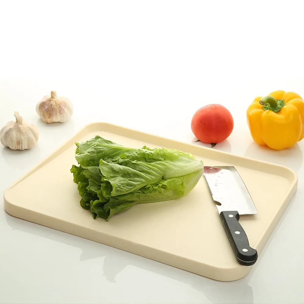 PP Plastic Cutting Board 14.6 X 11.0 X 0.8in Raised Edges Chopping Board Double Sided High Safety Food Chopping Block Cooking