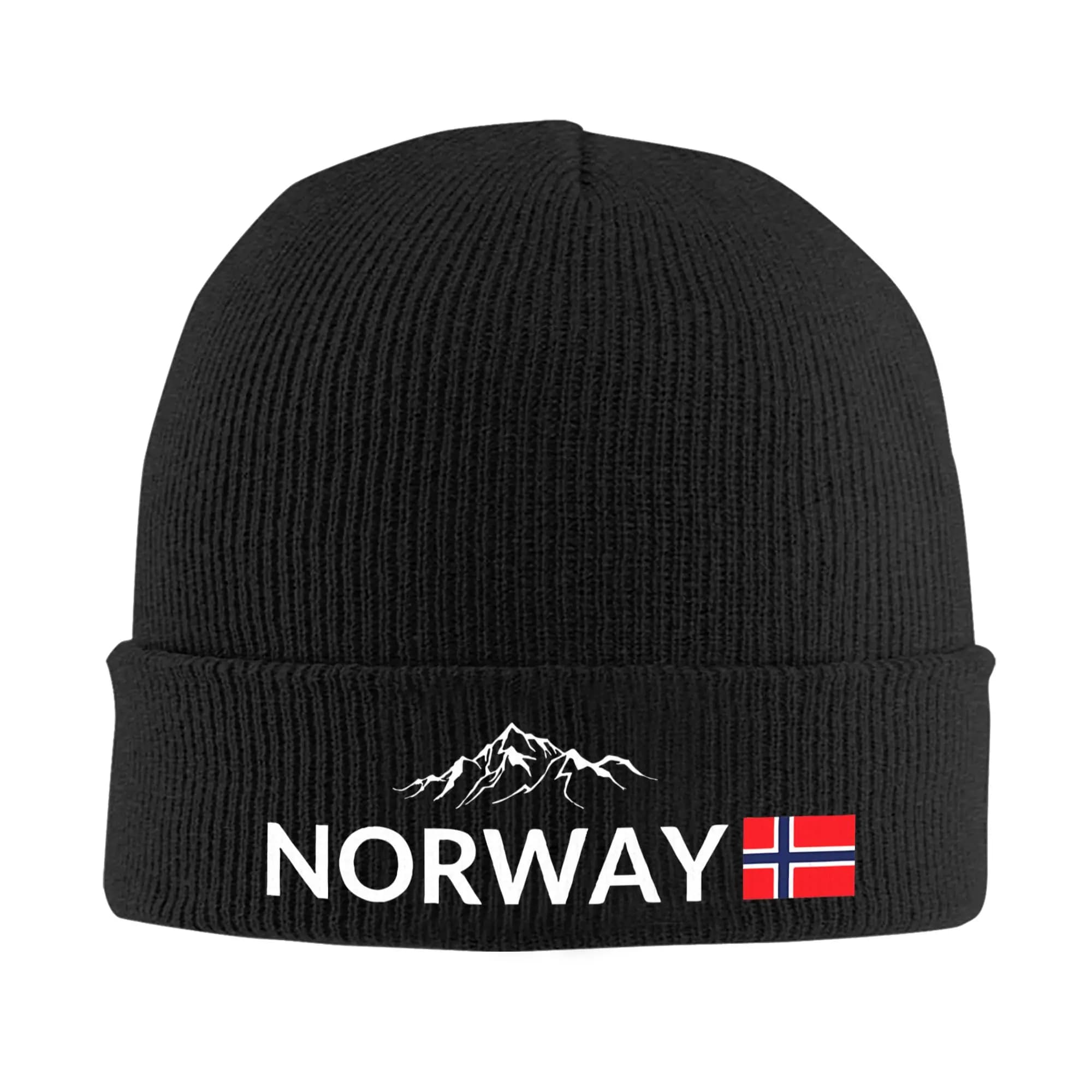 Hats with Norwegian flag, street knit caps for men and women, warm for winter, skullies caps.