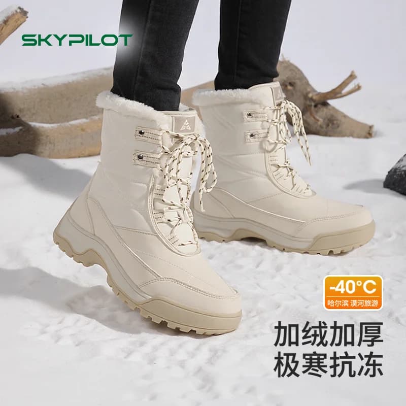 Skypilot outdoor Snow shoes women hiking shoes winter sneakers high top wool warm ski boots waterproof boots trekking sneakers
