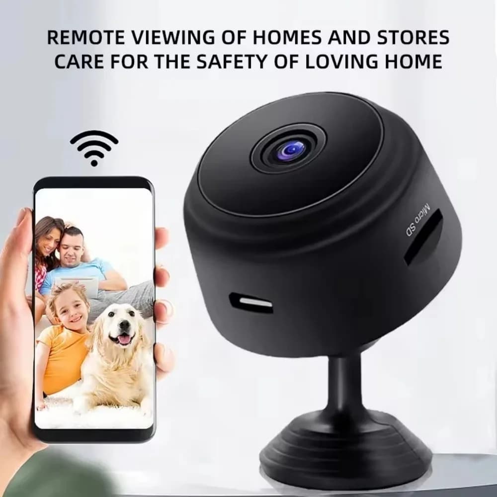 Mini Telecamera WiFi HD 1080P con Visione Notturna, Magnete Integrato, Visualizzazione Remota tramite Telefono, Telecamera di Sicurezza per Casa, Bambini, Animali Domestici e Nanny