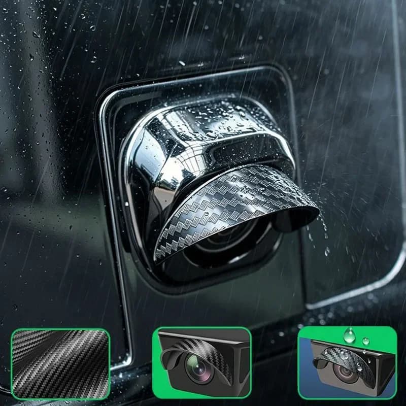 Car Rear View Camera Rain Visor Hood Waterproof Protective Cover Backup Camera Sun Shade Rain Shield Universal PVC Accessories