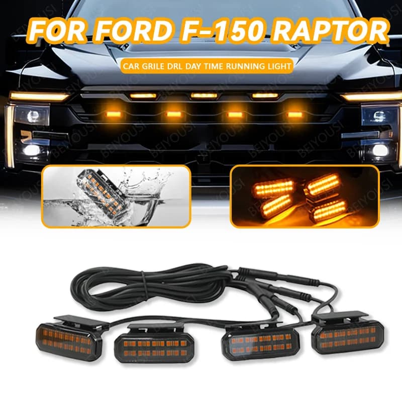 18LED Griglia Anteriore Luce PER FORD F-150 RAPTOR Auto Luce Diurna Ruota Lampada Sopracciglio Per Pickup Offroad 12V