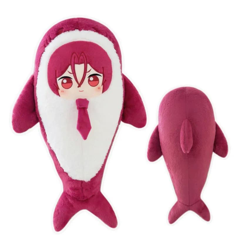 Gratuito! Peluche Cosplay Rin Matsuoka, Cuscino Lungo a Forma di Delfino Rosa, Morbido Peluche Animale per Dormire, Regalo Rilassante