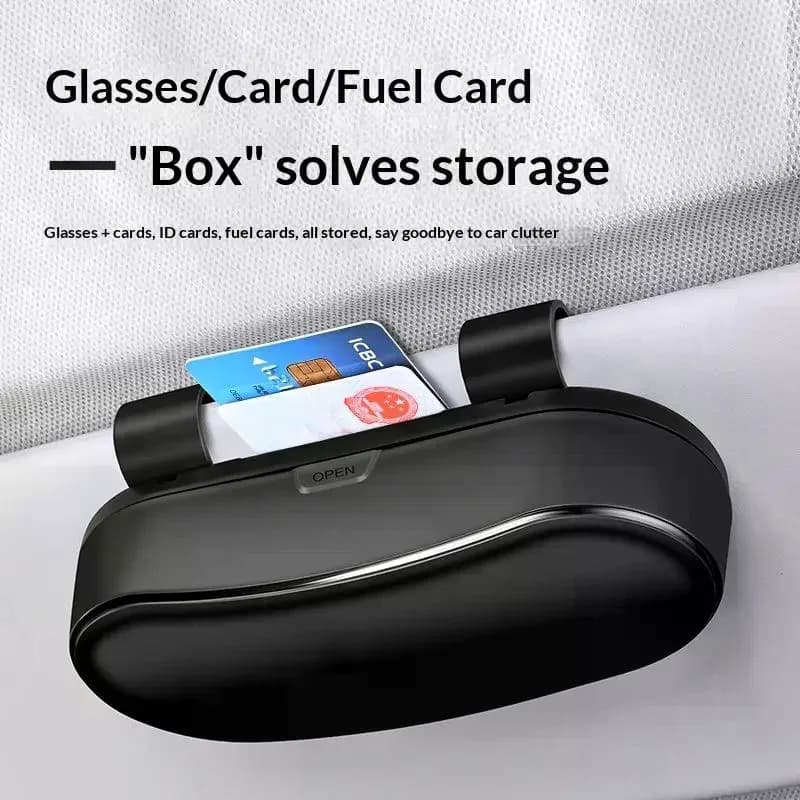 Car Glasses Box Portable Car Sunglasses Holder Car Driving Glasses Holder Eyeglass Case Sun Visor Multifunctional Storage Box