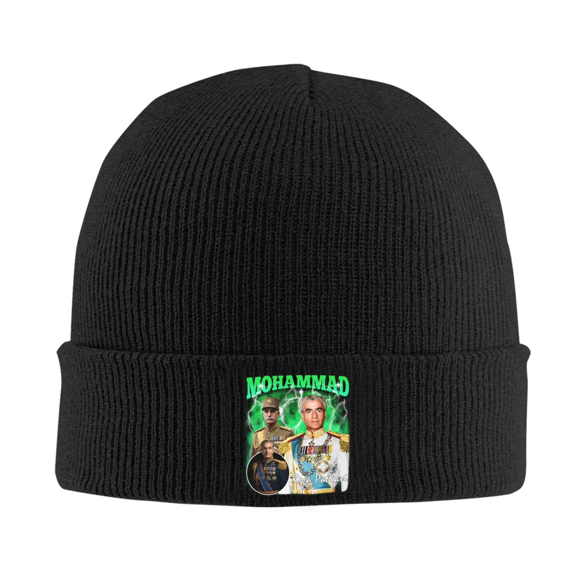 Iran Mohammad Reza Pahlavi Bonnet Hats, fashionable knitted hat for men and women, winter heat, skull capsies.