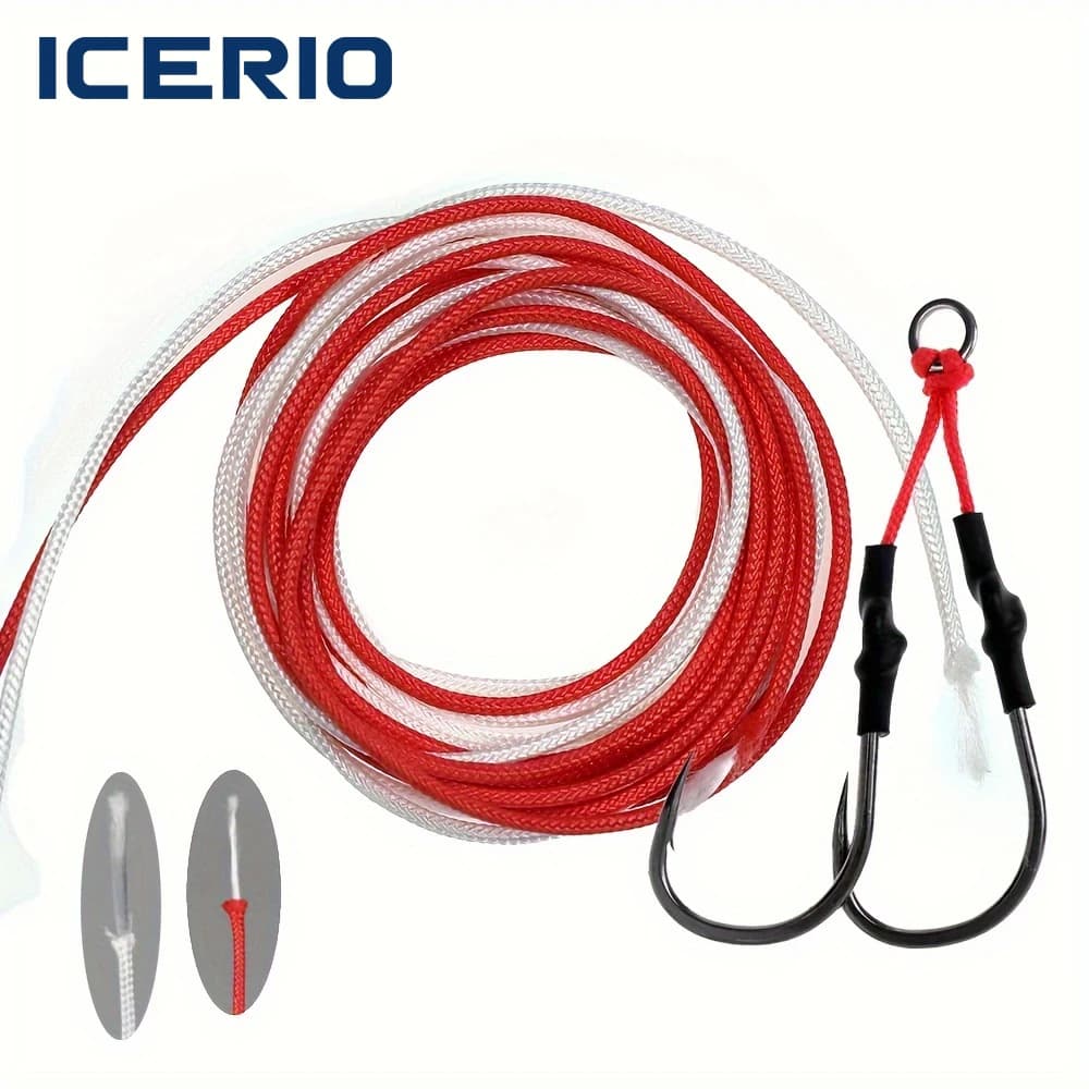 5M/pack 1.2mm 1.6mm White Red PE Braided Fishing Line for Jig Hook Rigging Diving Spear Core Fishing Wire Rope Lures Accessories