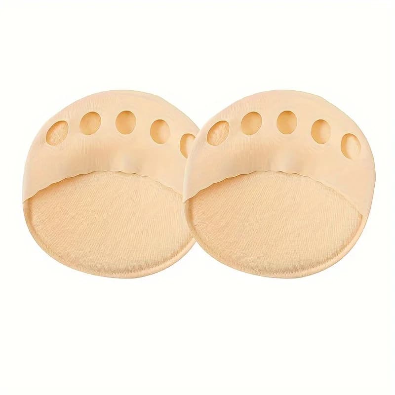 Invisible socks for the comfort of the front foot, 2 pieces, with anti-slip metatarsal support and separator for the toes, for women's shoes.