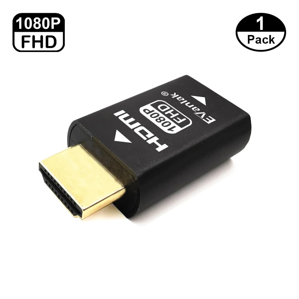 EVanlak Emulatore HDMI EDID Passthrough, Adattatore Emulatore di Terza Generazione Compatibile con Switch/Extender/Splitter Video Thunderbolt per Mac