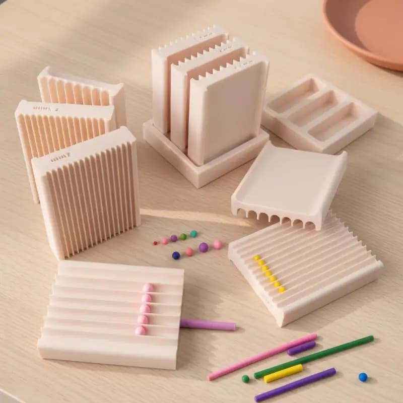 2 in 1 Eco PLA Polymer Clay Roller Mold Double Sided Rolling Tool for School Students Art Class Activity