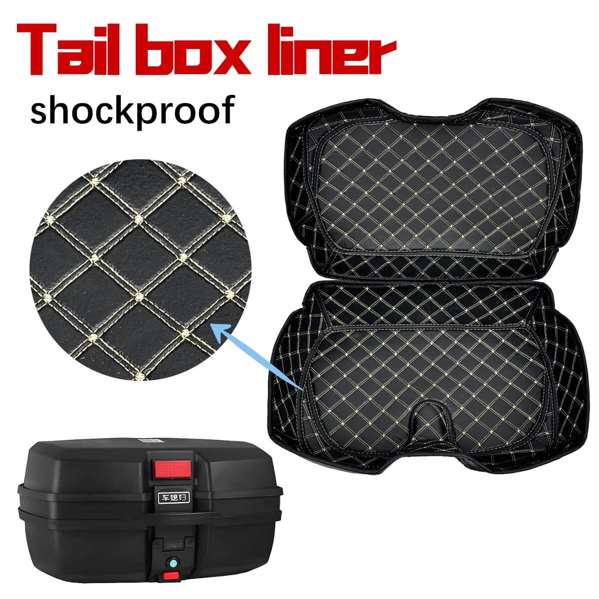 Motorcycle Tail box liner Rear Trunk Case Liner Luggage Box Inner Rear Tail Seat Case Bag Lining Pad Accessories