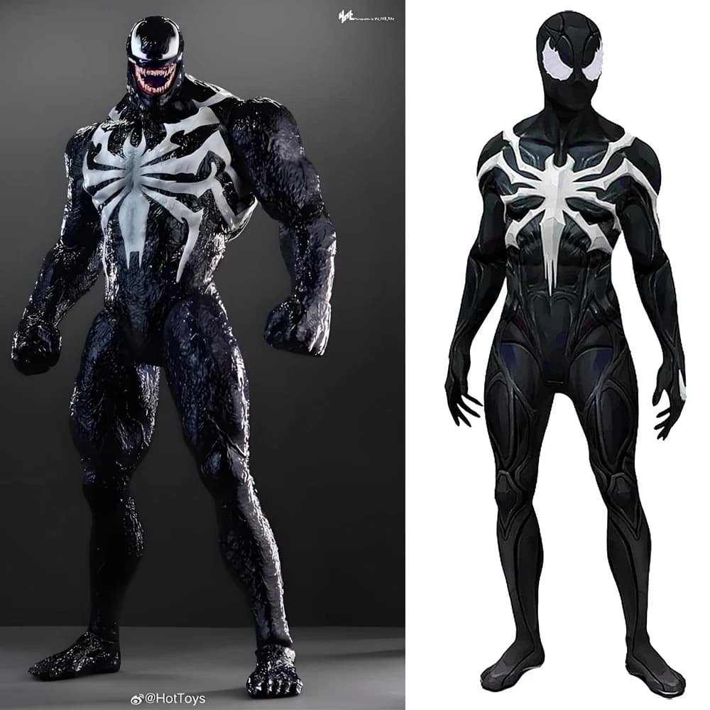 PS5 Rivals Spider Cosplay Bully Symbiote Venom SpideyMan Costume 3D Printed Spandex Bodysuit Zentai Suits Outfit Halloween Adult