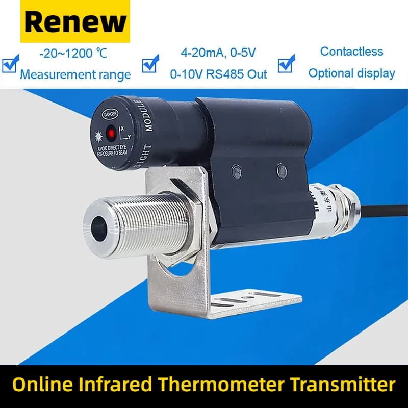Sonda di temperatura a infrarossi Sensore di temperatura a infrarossi industriale Trasmettitore termometro senza contatto 4-20mA/RS48