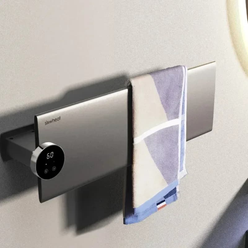 Portasciugamani elettrico senza perforazione, portaoggetti per il bagno domestico, supporto per asciugare i asciugamani riscaldato disinfettante intelligente