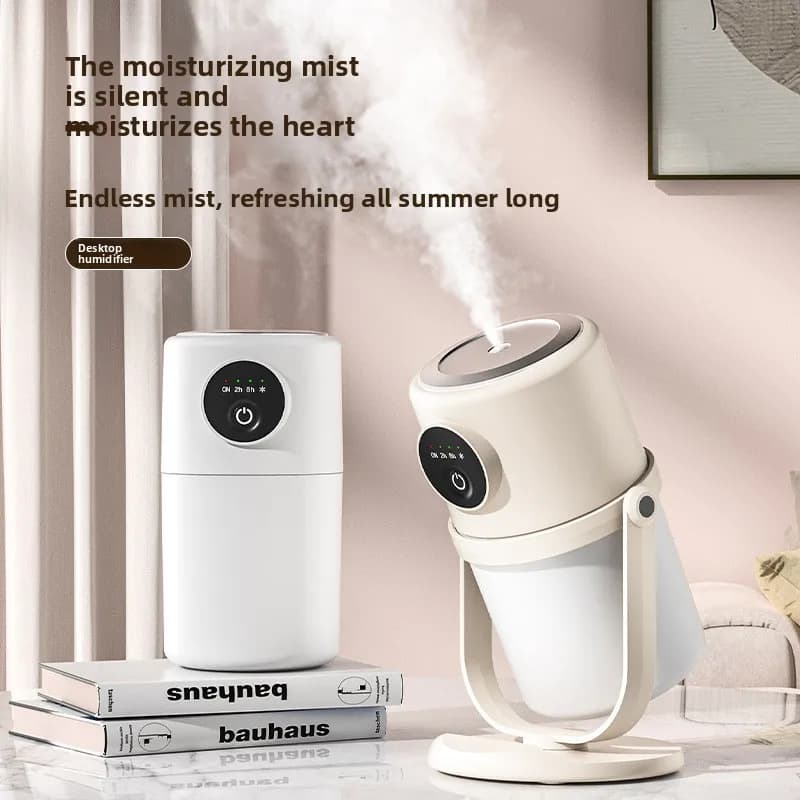 Umidificatore a spruzzo singolo H8 USB 360 ° Purificatore d'aria a rotazione per mini nebbia silenziosa per luce notturna per ufficio domestico