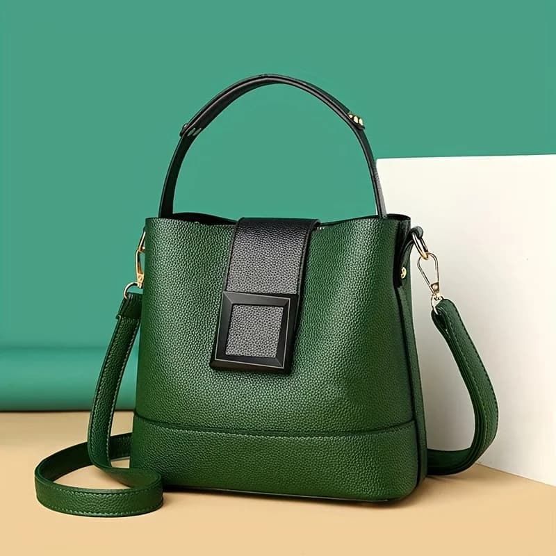 Simple Bucket Bag, Trendy Top Handle Purse, Women's Fashion Hanbag Shoulder Bag,
