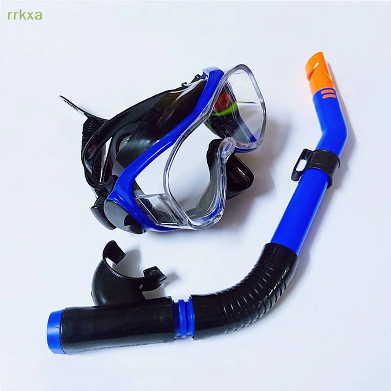 Set Professionale per Snorkeling con Maschera Integrale, Attrezzatura per Immersioni, Occhiali da Immersione in Vetro Temperato, per Adulti