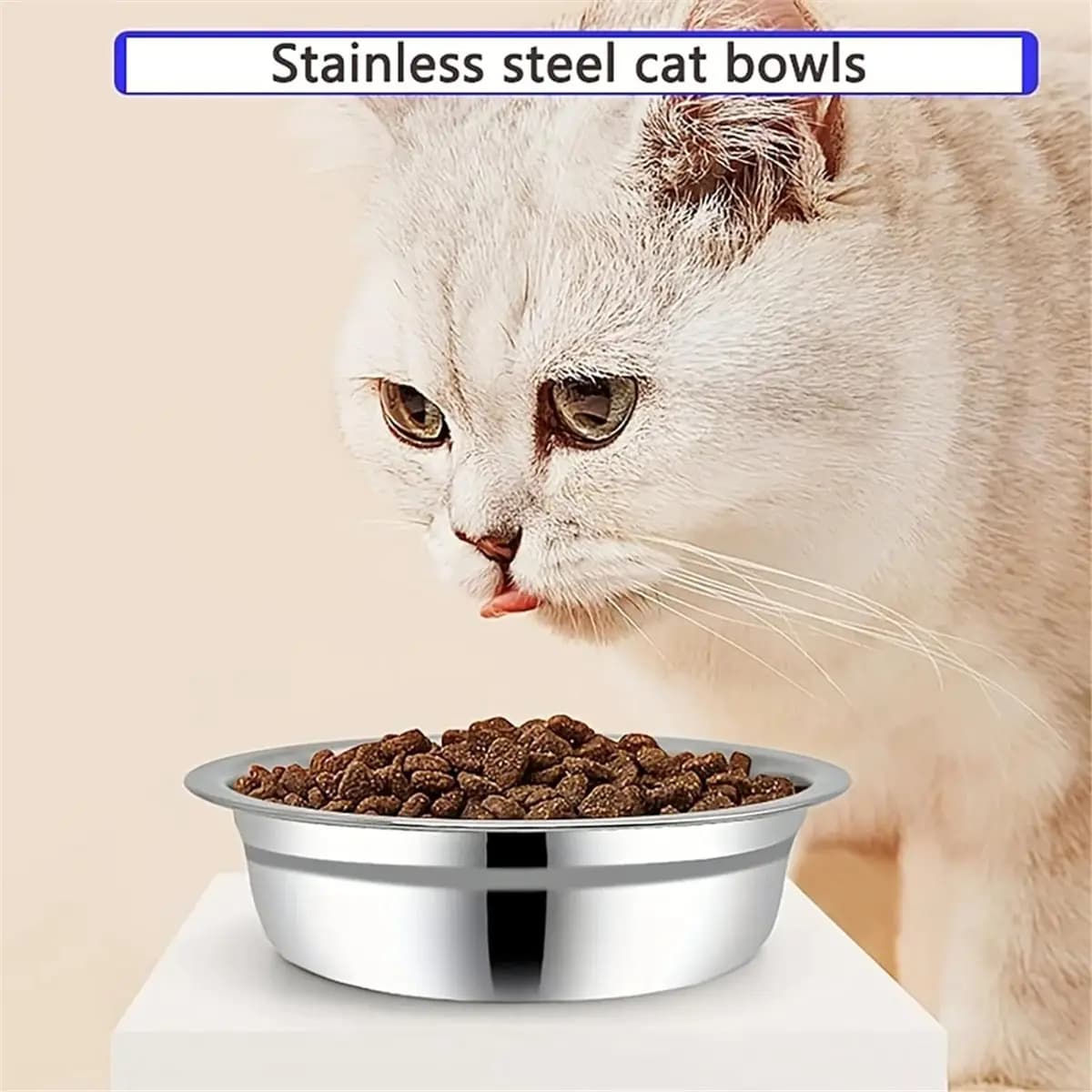 REST Stainless Steel Cat Bowls, 6PCS Set, Whisker Friendly, Dishwasher Safe, Wide Shallow Food Dishes for Optimal Pet Health