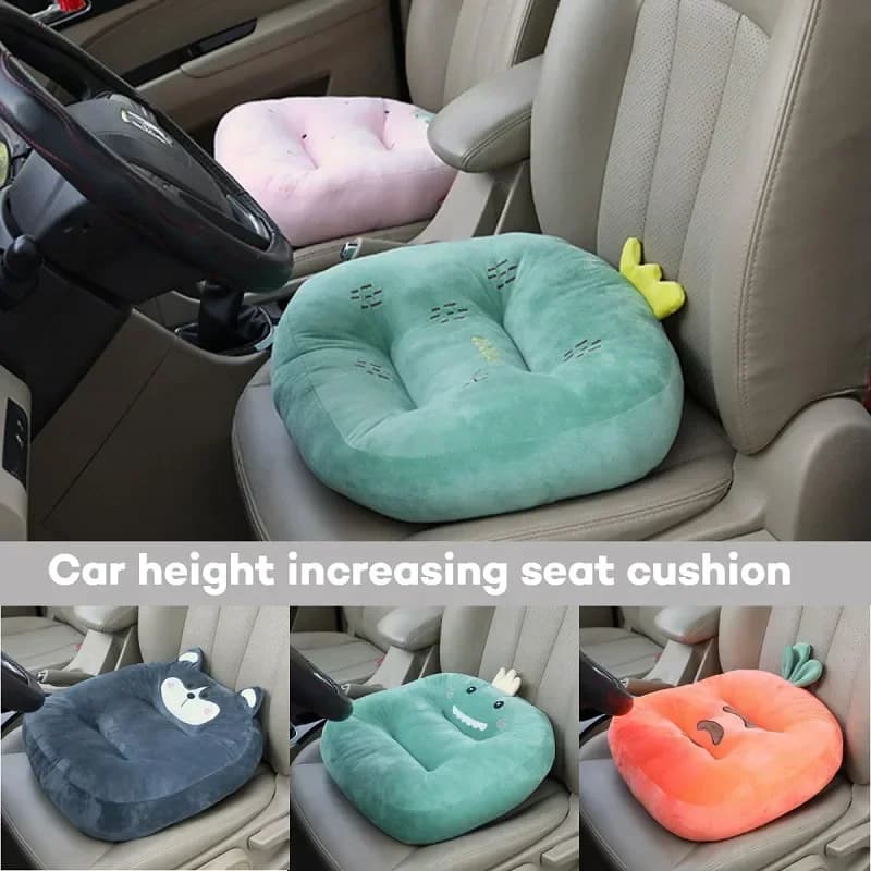 Nuovo cuscino per seggiolino auto spesso Cuscino per schienale per sedile a forma di cartone animato Cuscino per schienale per divano Cuscino per altezza crescente in peluche