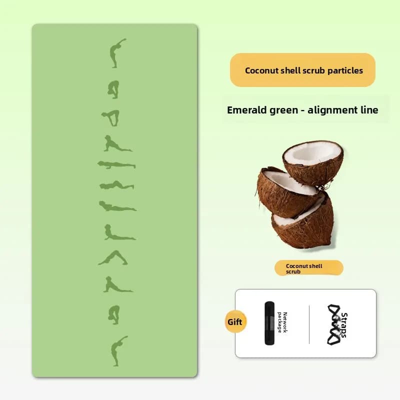 Natural Rubber Yoga Studio Mat Coconut Shell Matte Non Slip Large Acoustic Shock Absorbing Workout Mat Gymnastics Mat Yoga Mats
