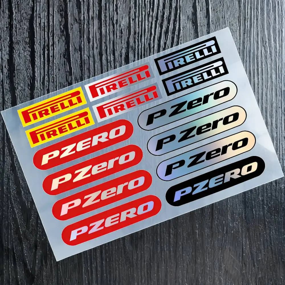 Adesivi riflettenti impermeabili per moto PIRELLI, facili da staccare, rimovibili, per moto e auto