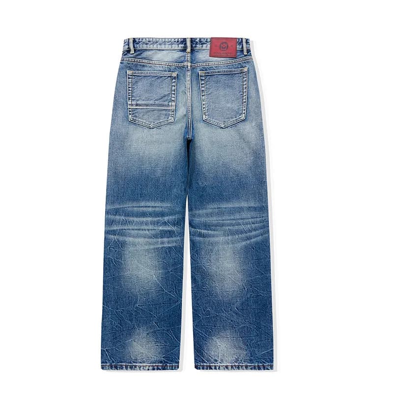 Jeans da Uomo Waed Denim Invernali/Autunnali, Slim Fit, Elasticizzati, Casual, a Vita Media, in Cotone, con Chiusura a Cerniera, per Giovani