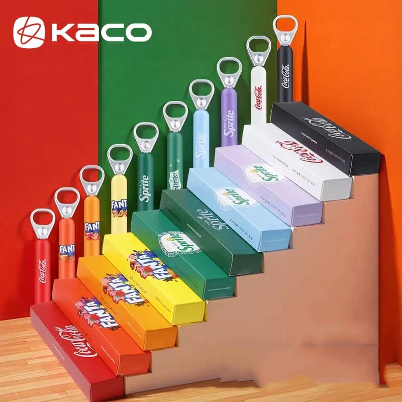 KACO Coca-Cola Collaborazione Pull Tab Penne gel, FANTA/Sprite Scrittura liscia senza pieghe Inchiostro nero da 0,5 mm per articoli di cancelleria divertenti per i compiti