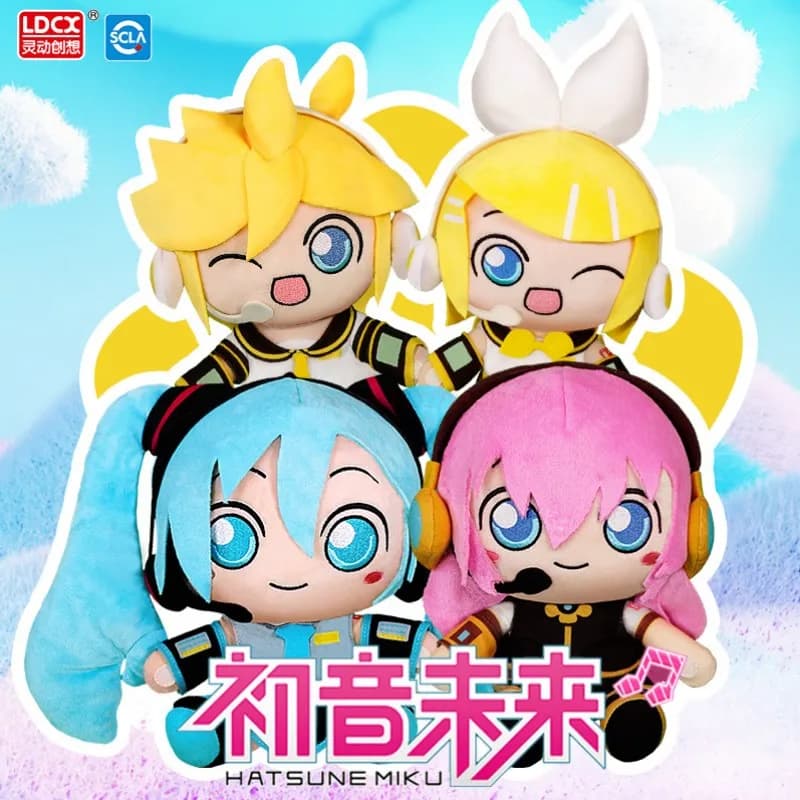 20cm Original Anime Hatsune Miku Plush Kwayi Toys Fufu Kagamine Len Kagamine Rin Megurine Luka Soft Filled Pillow Gift