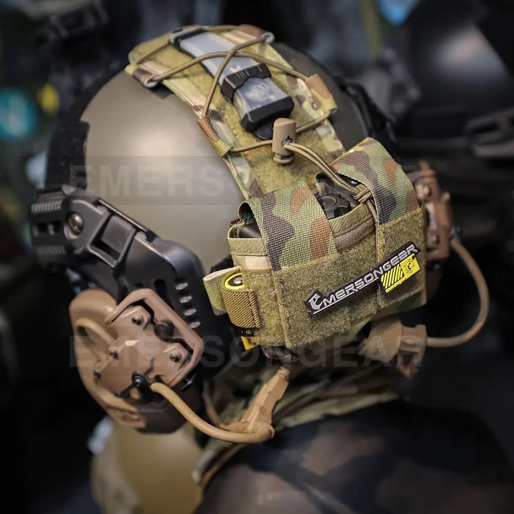 Emersongear MK2 Custodia per batteria per casco Custodia per casco tattico Accessori per la caccia Custodia da notte Borsa per casco Trekking Nylon EM9399