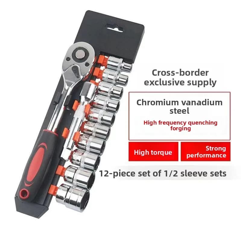 Car repair tool kit includes a set of hatch keys of a quarter inch consisting of twelve pieces and a set of hatch keys of a half inch composed of twelve pieces.