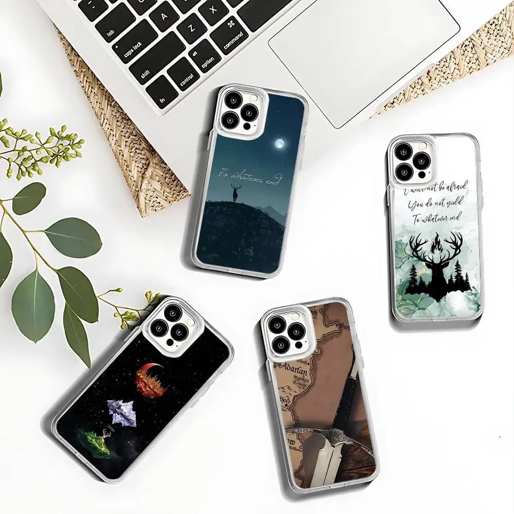 T-Throne Of Glass Phone Case For iPhone 17,16,15,14,13,12,11 Pro,Max,Plus,X,XS,XR,SE4,E Mini Transparent Soft Cover