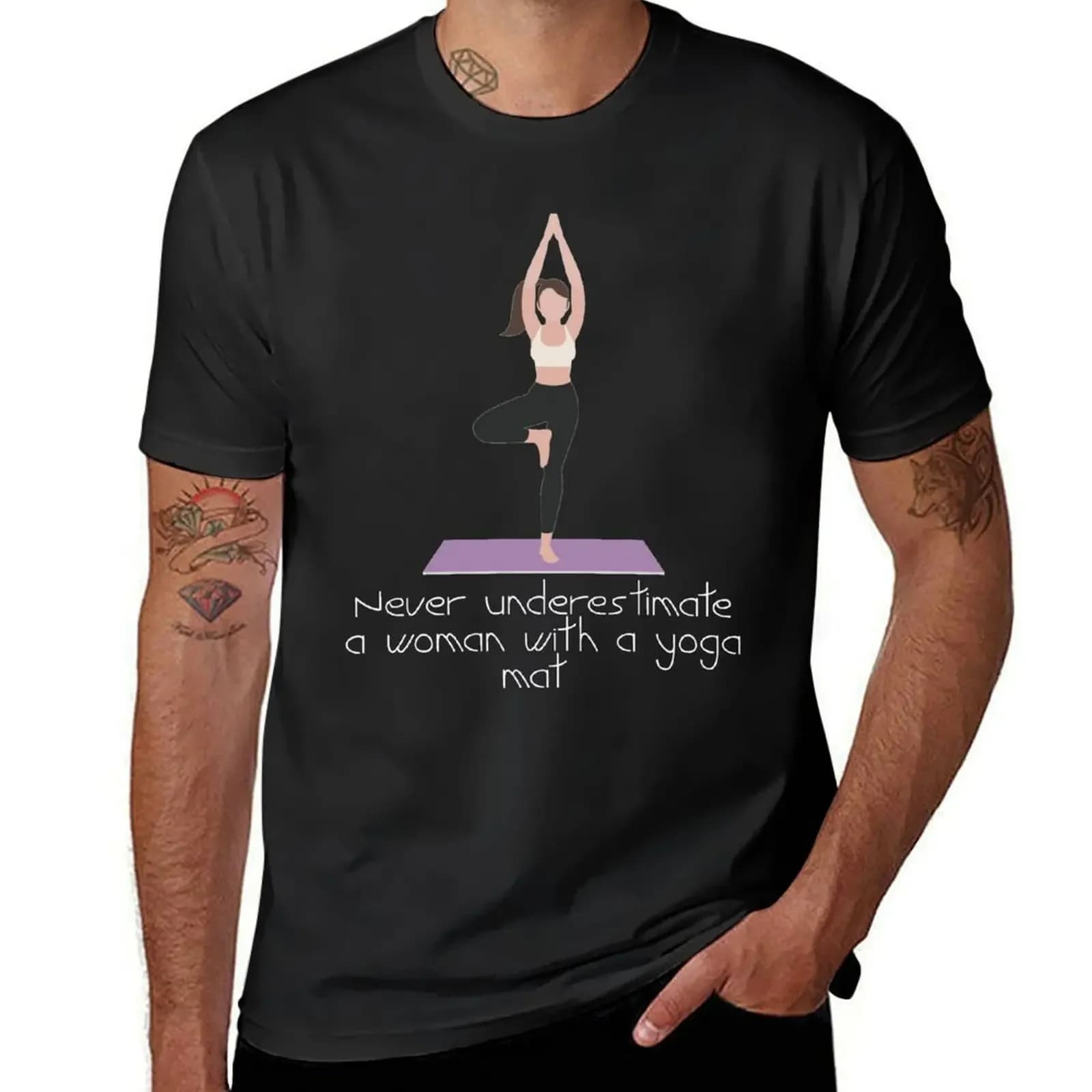Yoga T-shirt funny- never lose the power of a woman with a t-shirt from Yoga t-Shirt with cotton t-Shirt pattern