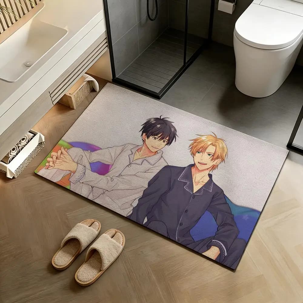 Tappetino da Bagno in Diatomite, Tappetino Assorbente Antiscivolo ad Asciugatura Rapida, Lavabile per Casa B-Banana Fish
