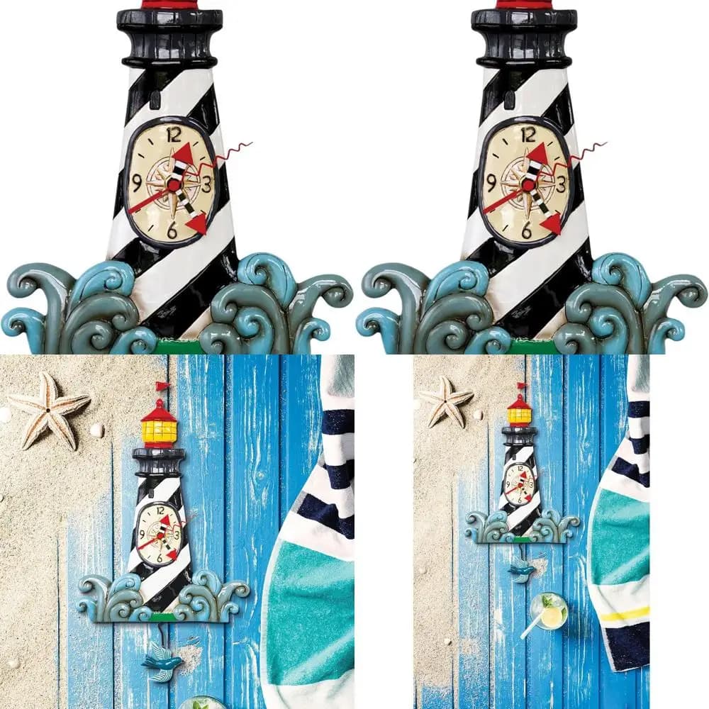Orologio da parete a pendolo con luce stravagante di Augie con design faro