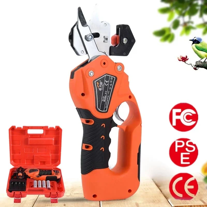 2 in 1 18650 batteria innesto coltello potatore forbici da giardino attrezzature cesoie da potatura elettriche alberi ricaricabili rifinitura potatori