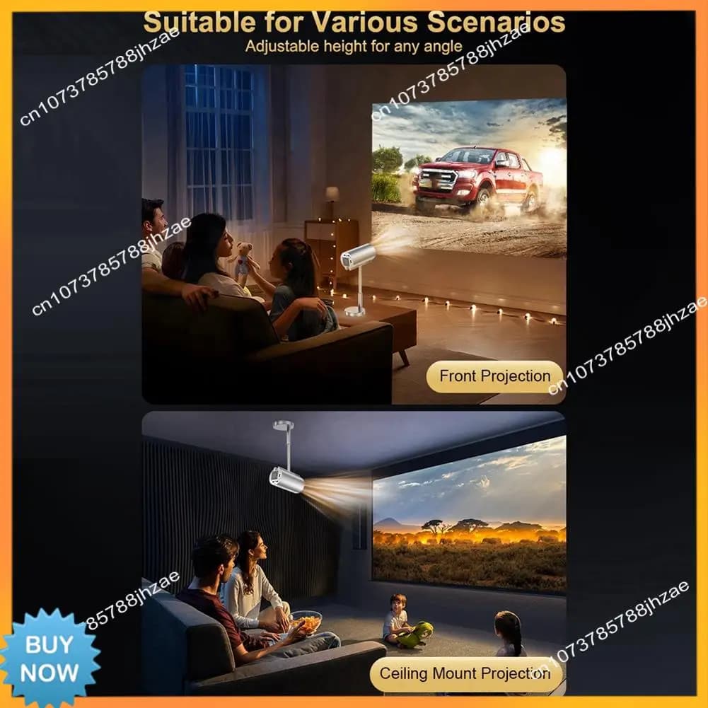 Mini proiettore A10R Mini proiettore 1080P X5 Supporto video portatile 4K, USB, PC, TV Box Spina UE