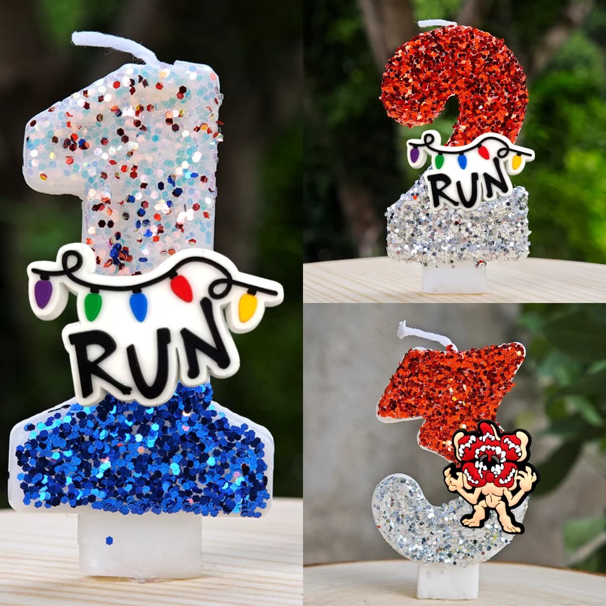 Stranger Eleven Robin Steve Dustin Candles 0-9 Number Cake Decoration Birthday Party Cake Topper Kids Gifts Supplies