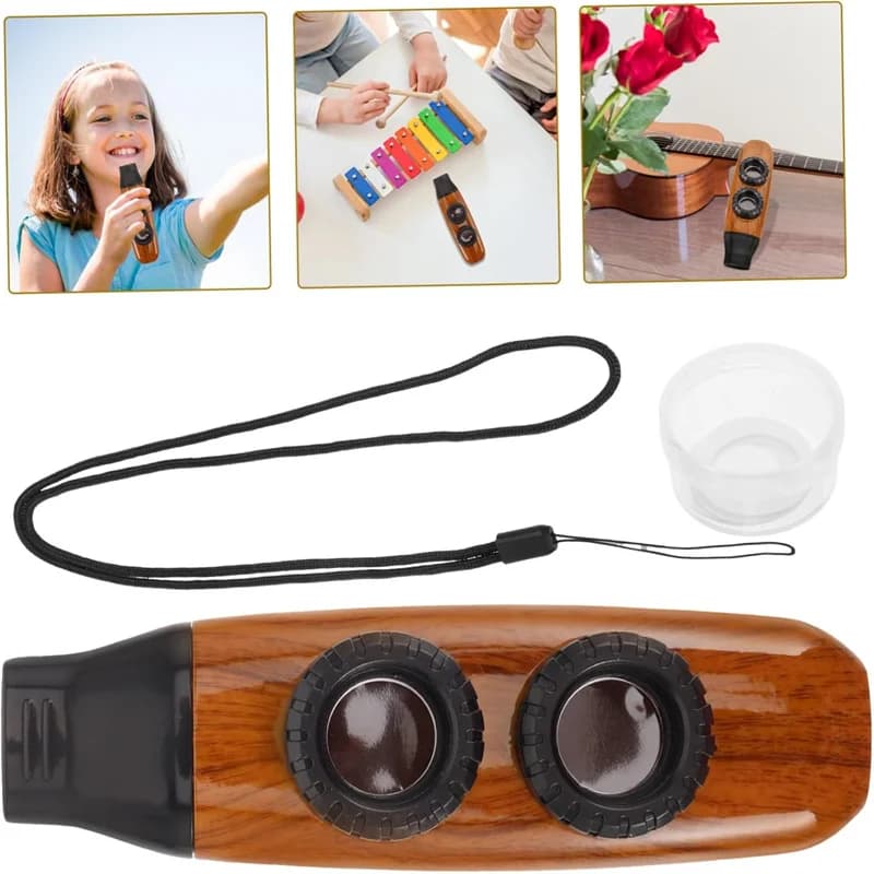 Strumento musicale Kazoo a doppio foro, pratico Kazoo leggero e durevole per l'accompagnamento di chitarra e ukulele