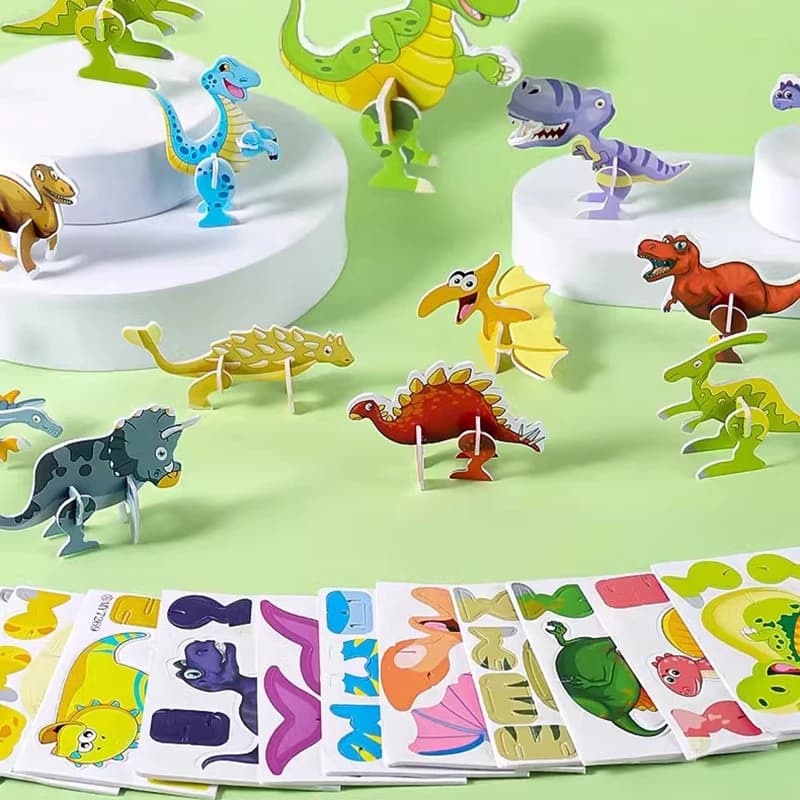Puzzle 3D per bambini giocattoli 25 pezzi educativi 3D Cartoon Puzzle 3D Jigsaw Puzzle Cartoon Art Crafts regali per ragazzi e ragazze
