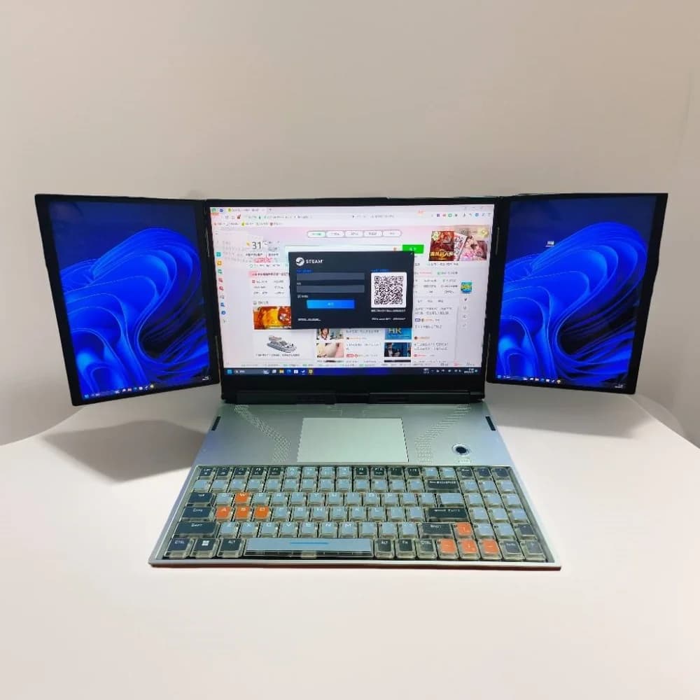 RAM 16G ROM 128G-1TB 16 pollici+10.5+10.5 Tre Schermi Sincronizzati i5-1235U Ultra Sottile in Alluminio con Tastiera Meccanica Retroilluminata LAPTOP